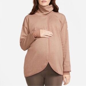 Nike Women’s Maternity Light Brown Reversible Pullover With Pockets Size Medium